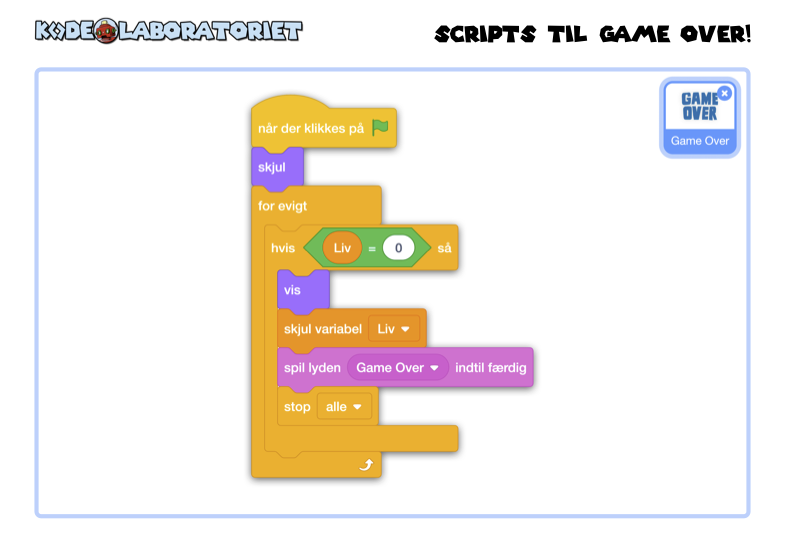 Scripts til Game Over